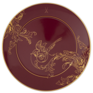 Starter- and Dessert Plate, Shape "No 41", "Mystic Maison", bordeaux, Ø 22 cm
