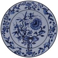 Charger Plate, Shape "No 41", "The Original", blue, Ø 33 cm