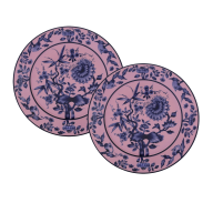 Starter & Dessert Plate set, 2-pcs, Shape "No 41", "The Original", pink