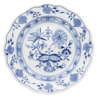Bread- and Butter Plate, Shape "New Cutout", Blue Onion, white rim, Ø 14 cm