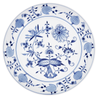 Salad- & Pasta Plate, Shape "No 41", Blue Onion, white rim, Ø 22,5 cm