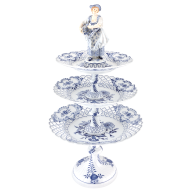 fruit stand, Blue Onion, white rim, 65 cm
