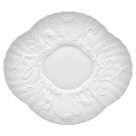 Gourmet Plate, flat, Shape "Swan Service", bisque white, L 30 cm