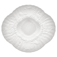 Gourmet Plate, deep, Shape "Swan Service", bisque white, L 29,5 cm