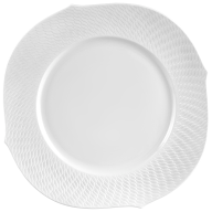 Charger Plate, Shape "Waves Relief", bisque white, Ø 33 cm
