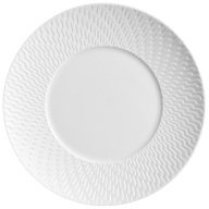 Bread- and Butter Plate, Shape "No 41 Waves Relief", bisque white, Ø 17 cm