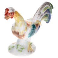 Bird Rooster, Coloured, without gold, H 6 cm