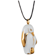 Pendant "Gold" half relief Penguin, 3,4 x 1,7 cm