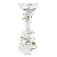 Candlestick Coral, handpainted in Gold, H 21 cm