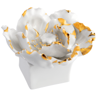 Table flower, poppy, handpainted in Gold, H 5 cm