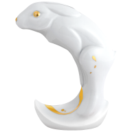 Chinese Zodiac Sign Rabbit, handpainted in Gold, H 12 cm