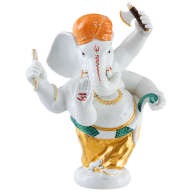 Ganesha, Coloured with gold, H 24,5 cm