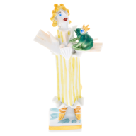 Frog King fairytale figure, Coloured with gold, H 10 cm