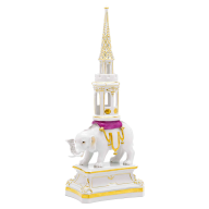 Elephant on pedestal, H 34 cm
