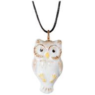 Pendant "Nature light" half relief Owl, 3,5 x 1,7 cm