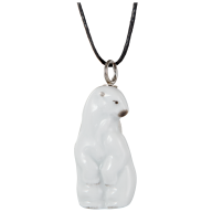 Pendant "Nature light" half relief Polar bear, 3,7 x 1,8 cm