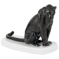 Panther, black coloured, H 14 cm