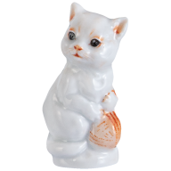 Cat Animal young, Red coloured, H 5,5 cm