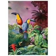 Wall Painting Amazon, Toucans, lim., 75 x 55 cm