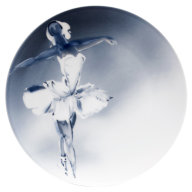 Wall-plate: "Ballet Study III", Shape "Glatte Form", Ø 31 cm