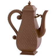 Engraved pot in Böttger Stoneware, H 16 cm