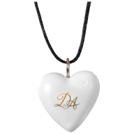 Pendant "Heart size L" with monogram (2 letters) in Gold, 2,4 x 2,1 cm