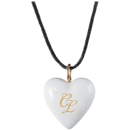Pendant "Heart size M" with monogram (2 letters) in Gold, 2,2 x 1,7 cm