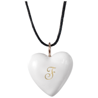 Pendant "Heart size L" with monogram (1 letter) in Gold, 2,4 x 2,1 cm