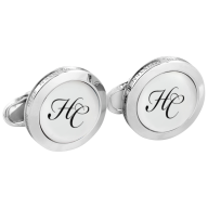 Cufflinks with Monogram (2 letters) in black
