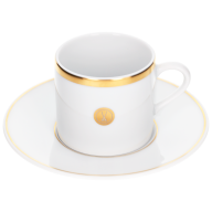 Espresso cup & saucer, Swords Luxury Gold, swords medallion, gold rim, V 0,05 l