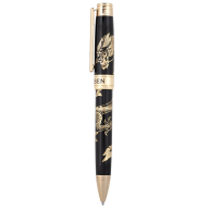 Black Color Ballpoint Pen Gold DRAGON in Box