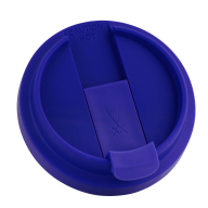 Plastic lid for coffee to go mug, cornflower-blue