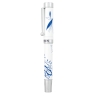 White Rollerball Pen Blue Onion-Pattern Design in White Box