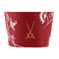 Cuff for coffee to go mug large, "MEISSEN Christmas Original", red (64212F)
