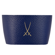 Cuff for coffee to go mug small, Trademark in gold, black-blue (8864)