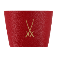 Cuff for coffee to go mug, blue large, trademark, red (64212F)