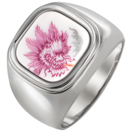 Ring Ming Dragon Purple, 925 sterling silver, mit Gravur: Ag925 / MEISSEN / 1710