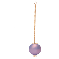 Pendant Pearl Collection Lilac, 750 rose gold, 1 porcelain pearl 12mm