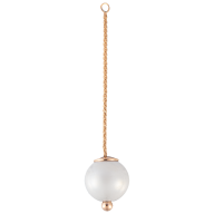 Pendant Pearl Collection Pure White, 750 rose gold, 1 porcelain pearl 12mm
