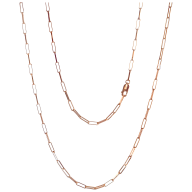 Collier Laguna, 925 silver rose plated, Ø 3 mm, length 63 cm