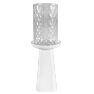 Table light high, 2-pcs, Shape "Nova", clear, H 32,5 cm