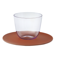 Espresso cup & saucer, LOBMEYR, “Alpha amethyst“, Boettger Stonewear, V 0,1 l