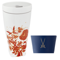 Coffee to go mug with porcelain lid and cuff, Shape "nova", "MEISSEN Christmas Original", V 0,35 l
