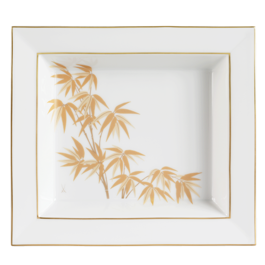 Vide-Poche Golden Bamboo 21 × 18.5 cm