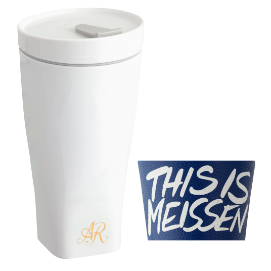 Coffee-to-Go Mug Monogram, Gold Cap. 0.35 l